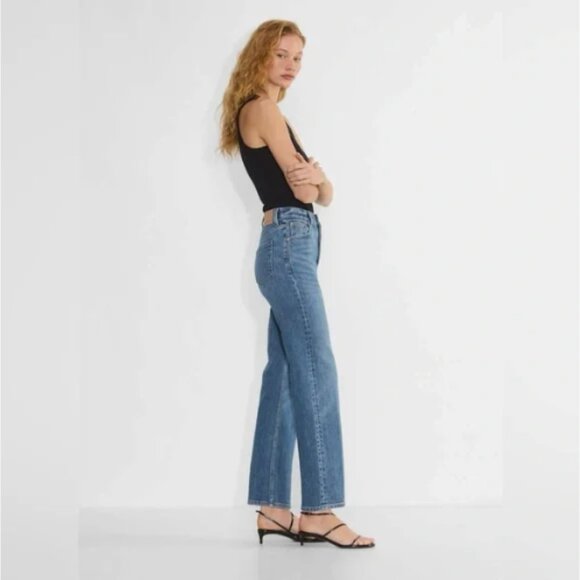 Aritzia Denim Forum Blue Straight Leg Jeans - Picture 2 of 16